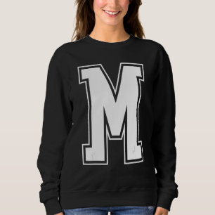 Sweatshirt Lettre M Majuscule Alphabet Initial Cheerleading M