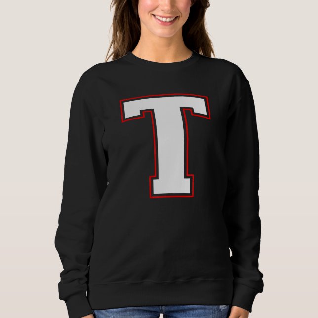 Sweatshirt Lettre majuscule de monogramme initial d'alphabet (Devant)