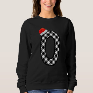 Sweatshirt LETTRE MAJUSCULE PLAÉE O Père Noël MONogramme Noël