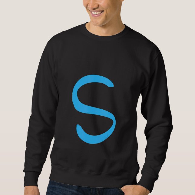 Sweatshirt Lettre manuscrite S de l'alphabet (Devant)