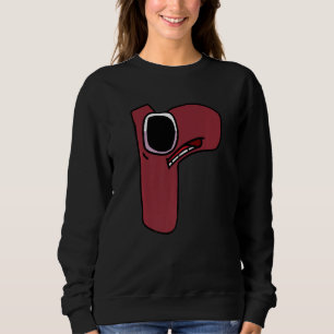 Sweatshirt Lettre minuscule animée de méchant r Alphabet garç
