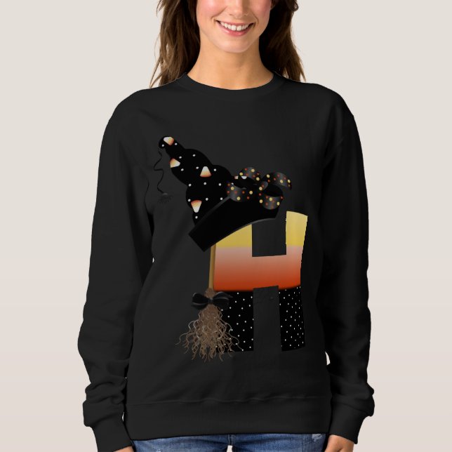 Sweatshirt LETTRE MONÂTRE Halloween H (Devant)