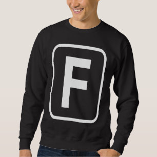Sweatshirt Lettre Monogramme F Initiale Alphabet Monogrammé F