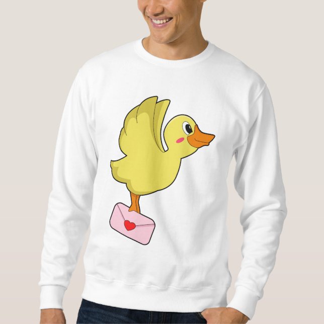 SWEATSHIRT LETTRE PORTEFEUILLE DE CANARD (Devant)