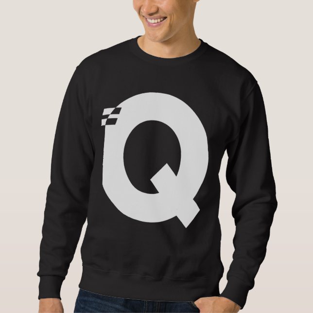 Sweatshirt Lettre Q Alphabet initial Monogramme (Devant)