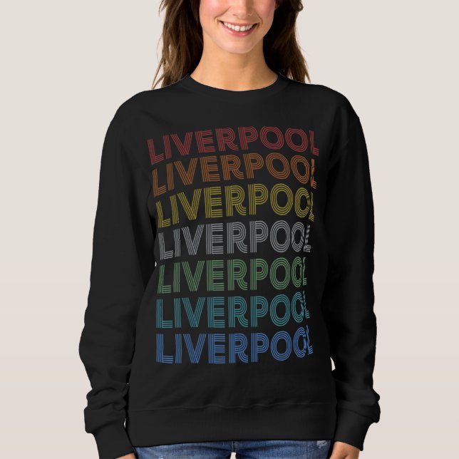 Sweatshirt Lettre Sunset Retro vintage Liverpool (Devant)