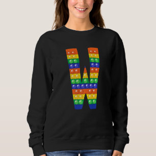 Sweatshirt LETTRE W MAJUSCULE Alphabet FICHIER Pop It Matchin