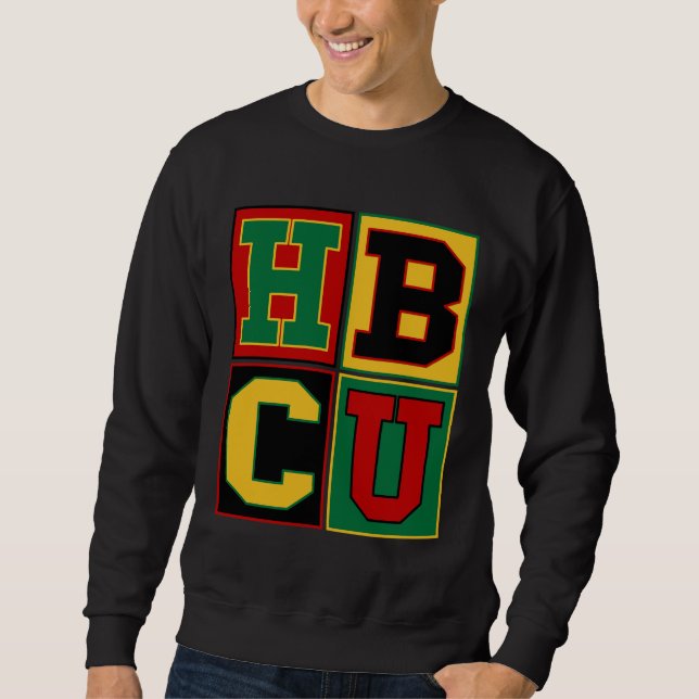 Sweatshirt Lettres bloc HBCU Grads Alumni Africain-Américain (Devant)