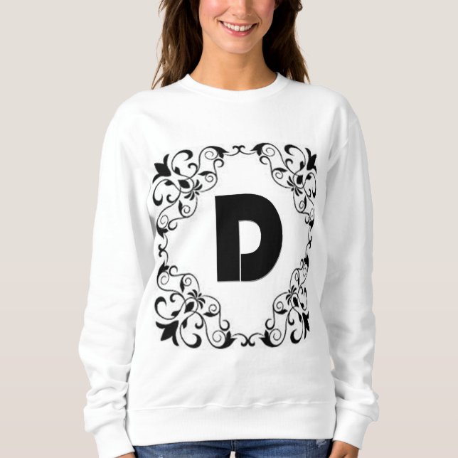 Sweatshirt Lettres d'amour "D" (Devant)