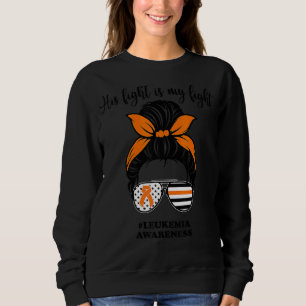 Sweatshirt Leucémie Conscience Son combat est mon soutien de 
