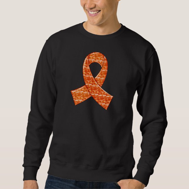 Sweatshirt Leucémie en cristal orange de milliseconde de (Devant)