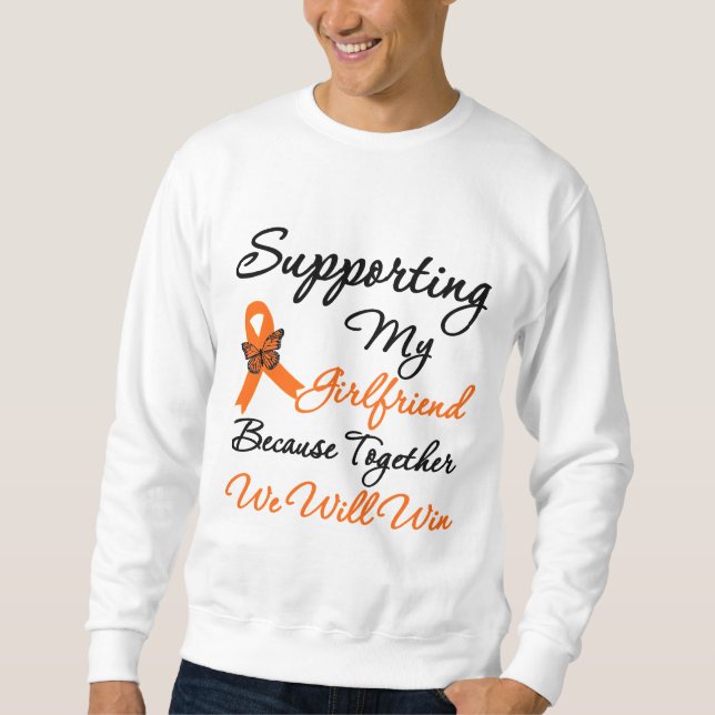 Sweatshirt Leucémie soutenant mon amie (Devant)