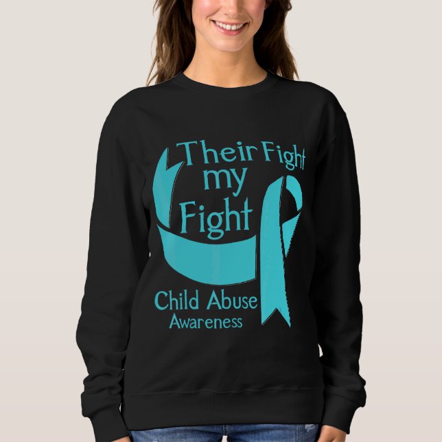 Sweatshirt Leur combat est mon combat contre la maltraitance  (Devant)