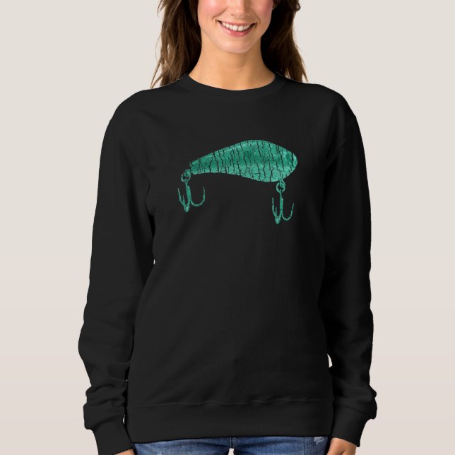 Sweatshirt Leurre de pêche en détresse sarcelle (Devant)