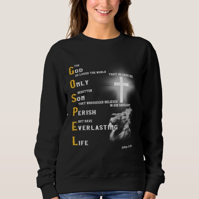 Sweatshirt L'Évangile Pour Dieu Aime Si Le Monde (Devant)