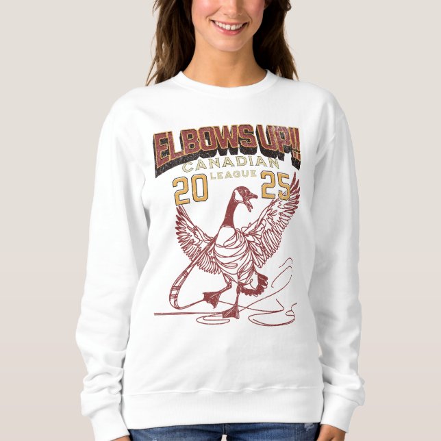 Sweatshirt Lève les coudes ! Ligue canadienne d'oie (Devant)