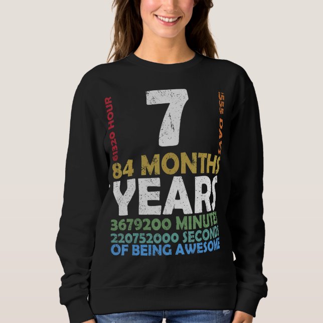Sweatshirt Level 7 Video Game 7th Birthday Party Ret (Devant)