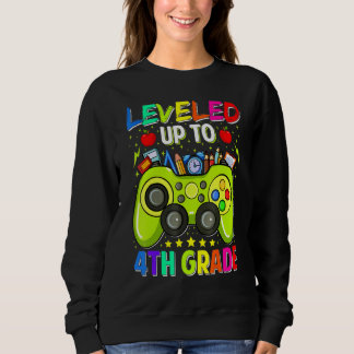 Sweatshirt Leveled Up To 4th Grade Gamer Back To School First