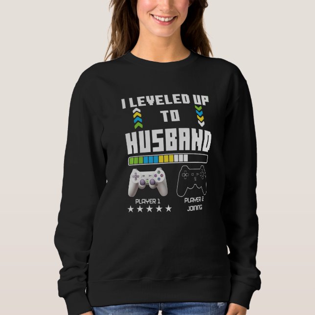 Sweatshirt Leveled Up To Husband Gaming Controller Couple Gam (Devant)
