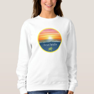 Sweatshirt Lever de soleil sur l'océan et tortue