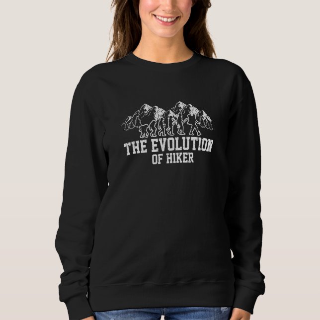 Sweatshirt L'évolution de la randonnée du randonneur (Devant)