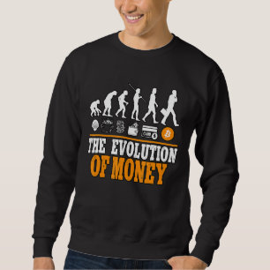 Sweatshirt L'Évolution De L'Argent Cypto Bitcoin Blockchain 1