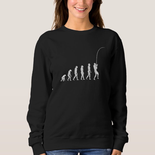 Sweatshirt L'Évolution D'Un Pêcheur À La Pêche À La Pêche À L (Devant)