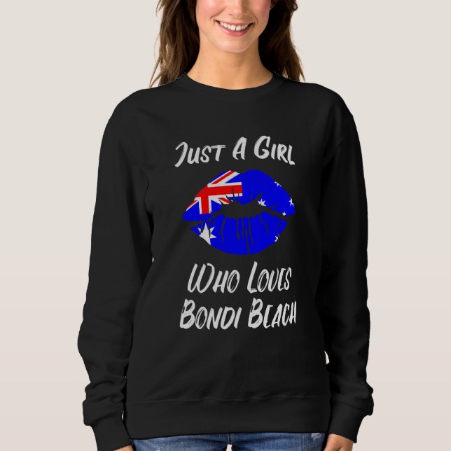 Sweatshirt Lèvres Bouche Amour Drapeau Australien Alice Sprin (Devant)