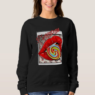 Sweatshirt Lèvres Candy Lollipop Hommes Femmes Idée Hip hop