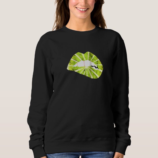 Sweatshirt Lèvres citron Lime aigre Lipstick Lemonade Kisser  (Devant)