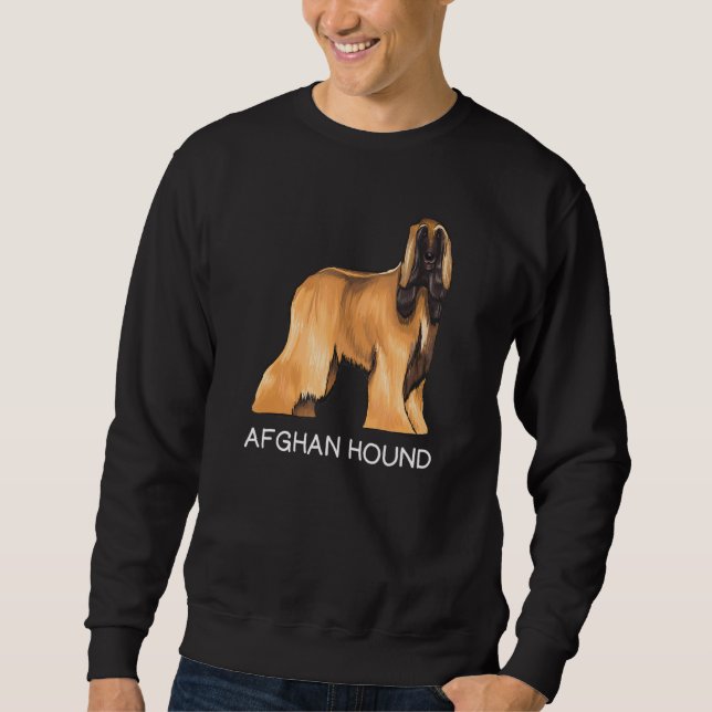 Sweatshirt Lévrier Afghan Chien Fou (Devant)