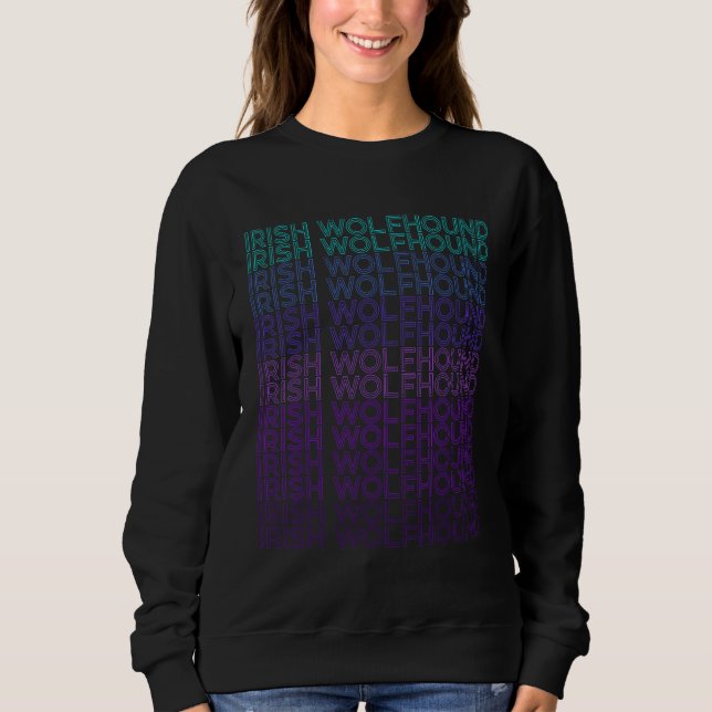 Sweatshirt Lévrier Irlandais Rétro (Devant)