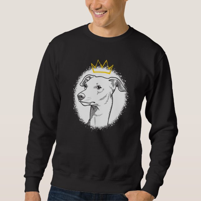 Sweatshirt Lévrier italien avec couronne   (Devant)