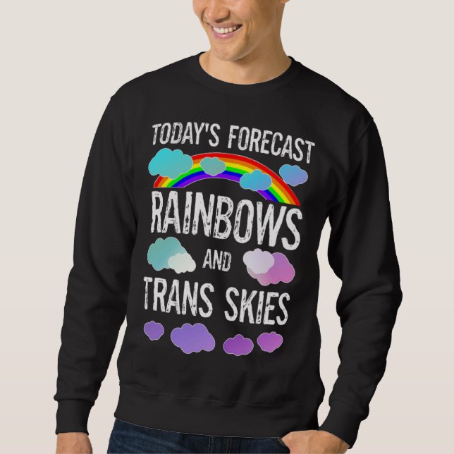 Sweatshirt LGBGTQ Transgender Pride Month Parade Rainbows Tra (Devant)