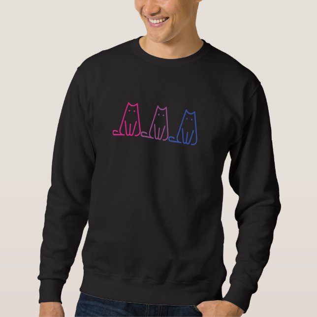 Sweatshirt Lgbt Bisexual Bi Pride Chat Purride (Devant)