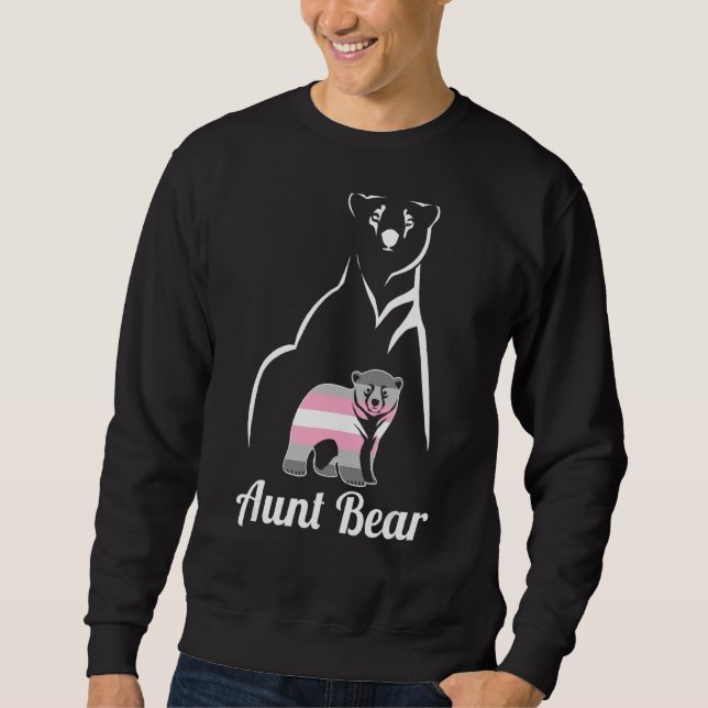 Sweatshirt Lgbt Déigirl Tante Ours Demigender Pride Drapeau (Devant)