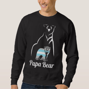 Sweatshirt Lgbt Demiboy Papa Bear Demigender Pride Drapeau