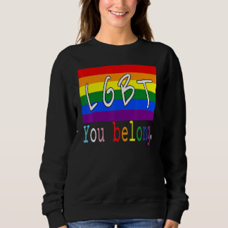 Sweatshirt Lgbt Drapeau Gay You Belong Prith Mois Rainbow Les