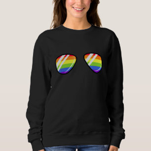 Sweatshirt Lgbt Gay Lesbian Pride Rainbow Lunettes de soleil