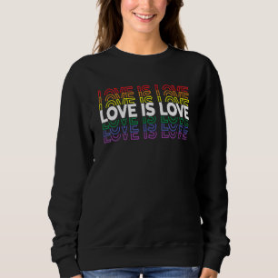 Sweatshirt Lgbt Gay pride Love Is Love Vintage Retro Style