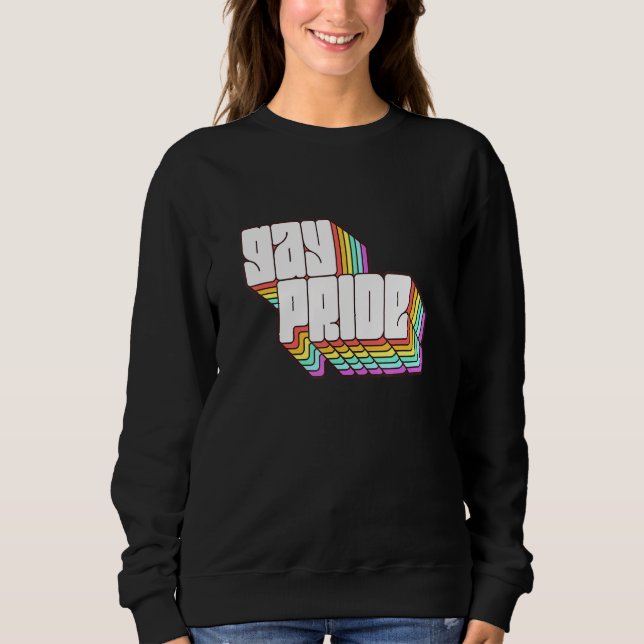 Sweatshirt Lgbt Gay pride Mois Transgenre Rainbow Lesb (Devant)