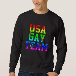 Sweatshirt Lgbt Gay pride Transgenre Rainbow Usa Team Mens C