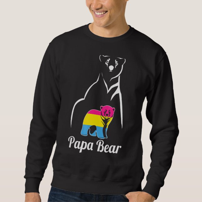 Sweatshirt Lgbt Pansexual Papa Bear Pan Pride Indicateur (Devant)