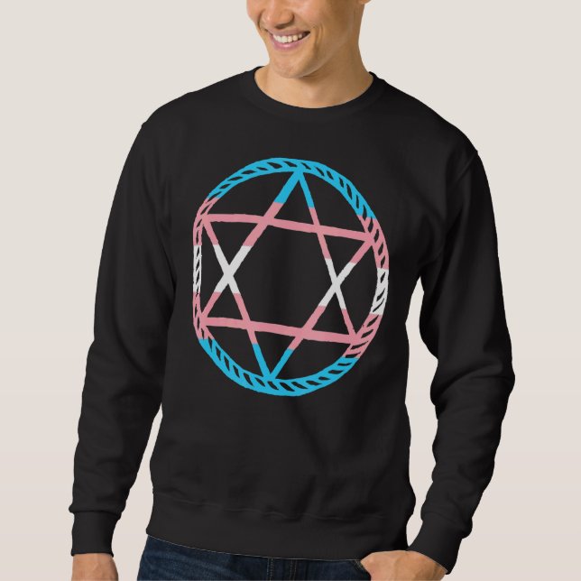 Sweatshirt Lgbt Pentagram Chèvre transgenre (Devant)