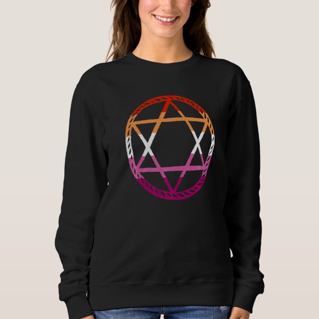 Sweatshirt Lgbt Pentagram Goat Goth Lesbian (Devant)