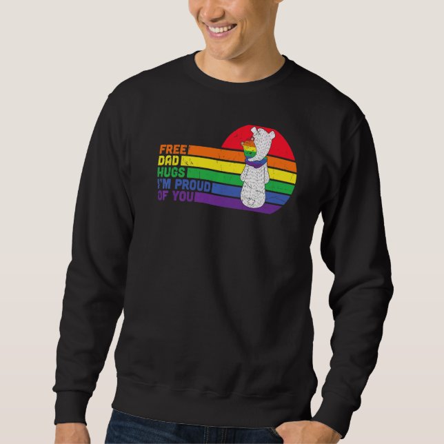 Sweatshirt Lgbt Queer Pride Mouvement social Libérez Papa Enc (Devant)