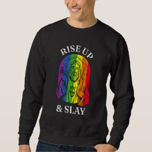 Sweatshirt LGBTQ+ gay pride se lever et s'assoir