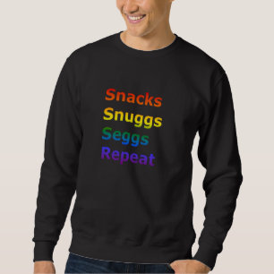 Sweatshirt LGBTQ Rainbow Ombre PRIDE - Snacks Snuggs Segg Re