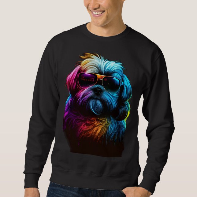 Sweatshirt Lhasa Apso Chiens Lhasa Apsos 2 (Devant)