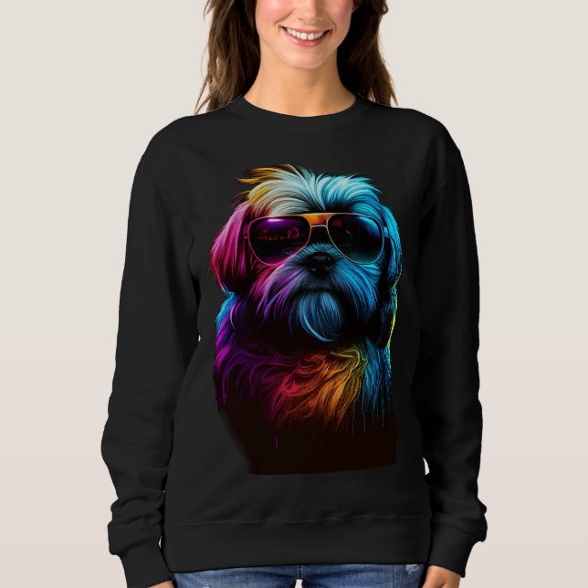 Sweatshirt Lhasa Apso Chiens Lhasa Apsos 2 (Devant)